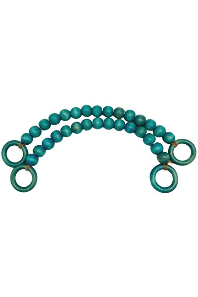 angel çanta aksesuar Geantă Turcoaz 37 cm - Mărgele Lemn 20 mm, Accesoriu Gea...