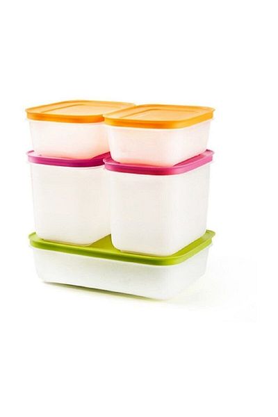 Tupperware Alaska Set of 5 Storage Containers (deep Freezer)