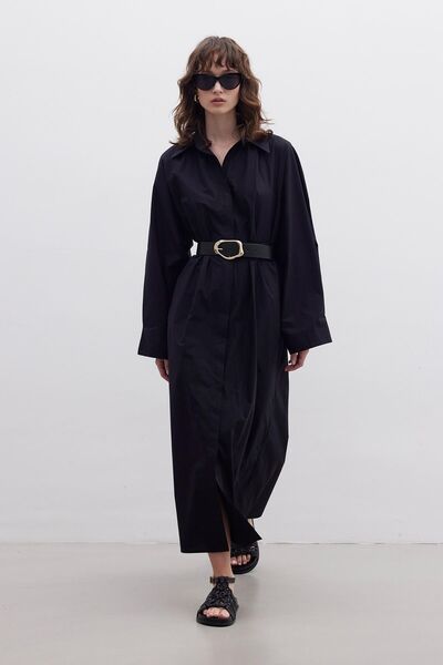 Manuka ΖΩΝΗ PREMIUM ΠΟΥΚΑΜΙΣΟ ΦΟΡΕΜΑ ΜΑΥΡΟ