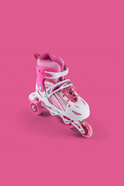 Vadi Pink Double Row Adjustable Practice Skates
