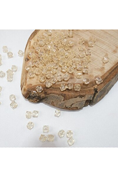 Prestij Boncuk Cub de mărgele acrilice de culoare crem de 10 mm - pungă de 50...