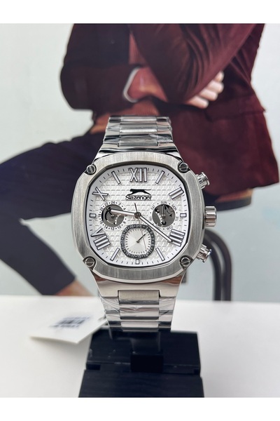 Slazenger ÇELİK ERKEK KOL SAATİ DAMAT MODELİ 5 ATM SU GEÇİRMEZ 2 YIL GARANTİLİ
