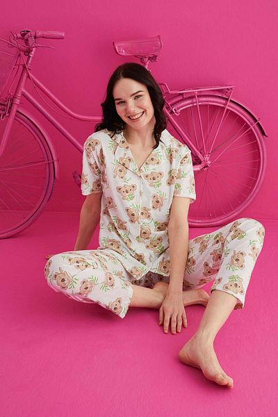ELİZ HOMEWEAR Buttoned Cotton Pidma Set