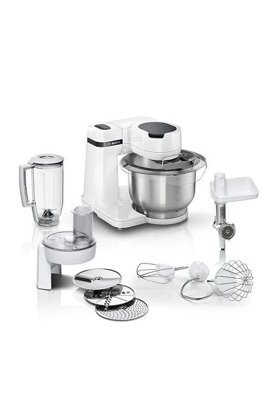 Bosch Kitchen Machine, Mums2ew30g, 700 Watt Power, 3.8 L Mixing Bowl, White, 1 Year Warranty