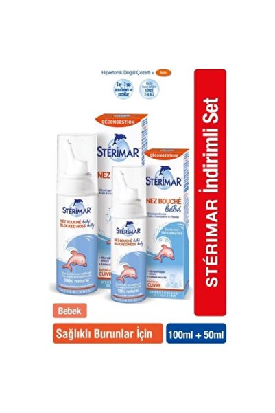 Sterimar Hipertonik Baby Burun Spreyi 100ml+ Hipertonik Baby Burun Spreyi 50ml