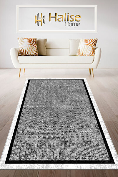 Halise Home Kaymaz Tabanlı Yıkanabilir  Dijital  Baskılı Yolluk Halı