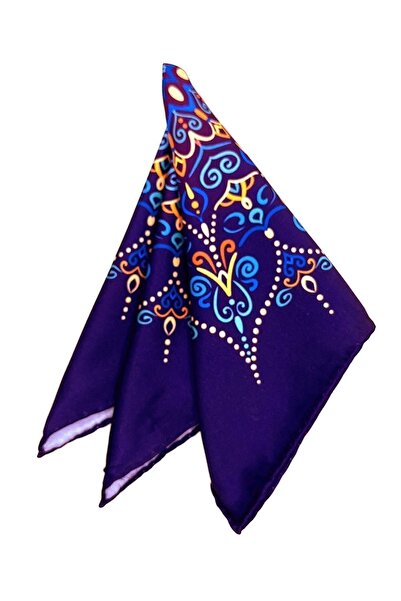 Kravatkolik Ανδρικό μαντήλι τσέπης με μοτίβο μωβ SPS576-83