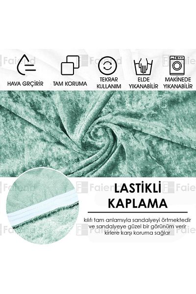 Faiend Βελούδινο κάλυμμα - Lycra και υψηλής ποιότητας, κάλυμμα καρέκλας κουζίνας, προστατευτικό καρέκλας μονό