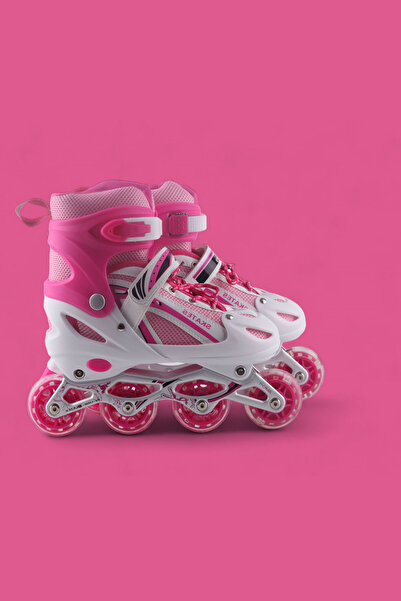 Vadi Pink Double Row Adjustable Practice Skates