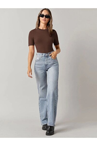 PERLAVİSTA Дамско боди от копринено трико с къс ръкав