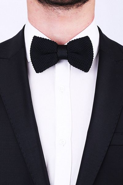La Pescara Black Knitted Bow Tie Knitted 12
