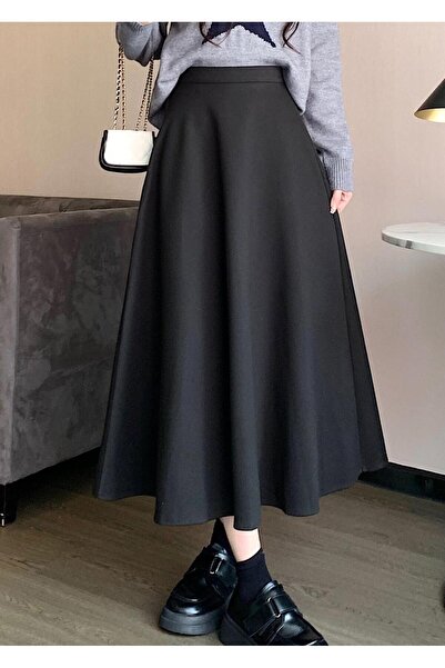 MODAALFABE Fusta evazată Hijab Puff Scuba - Alfabetul de modă Nou