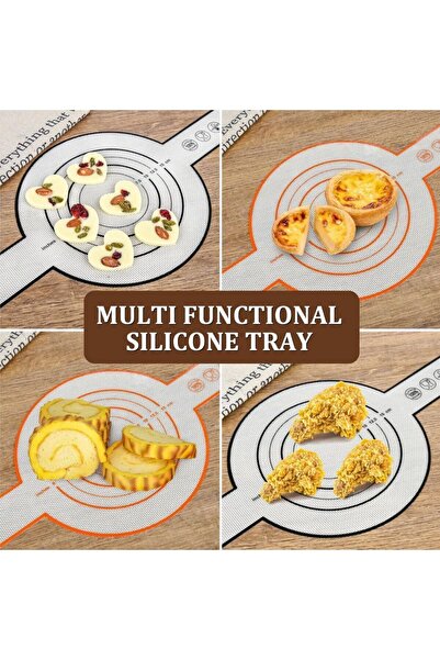 Yenigeldi Netherlands Non-stick Baking Mat with Silicone Sleeve - 1 Piece Cake Bread Pizza Pastry Muffin