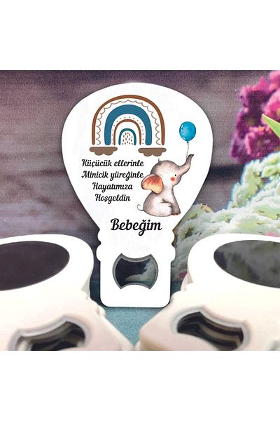 Ege ajans 10 Pieces Baby OpenerMagnet- Elephant, Gelatin and Rainbow