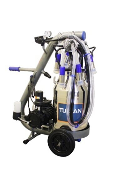 TULSAN Tempo Tip Çift Sağım Inek Sağma Kuru Pompa Aleminyum Tek Güğüm 40 L Süt Sağım Makinesi