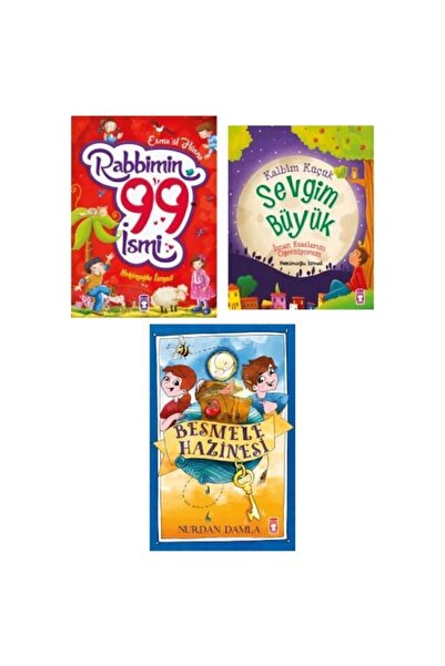 Timaş Çocuk Dini Çocuk Kitapları 3'lü Set / Rabbimin 99 Ismi - Kalbim Küçük S...