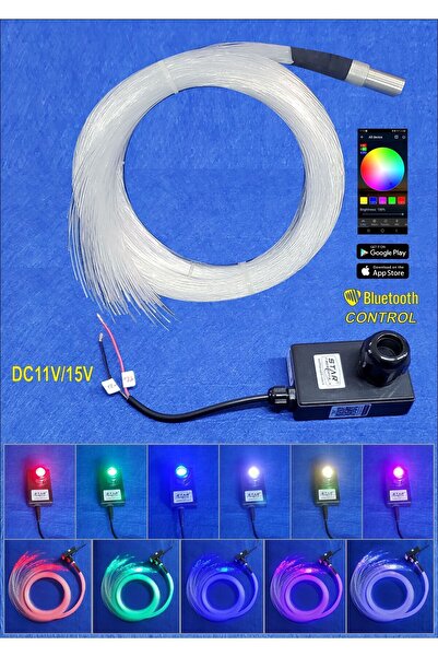 Star Fiber Optik Yıldız Tavan Fiber Optik Kablolu Işık Kaynağı Seti Bluetooth Kontrol 12v Araç Için-adaptörüzdür