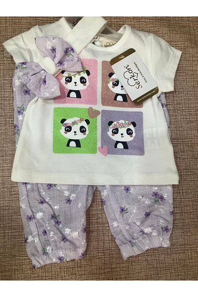 Terry 3-Piece Set - Bandanna Seersucker Pants