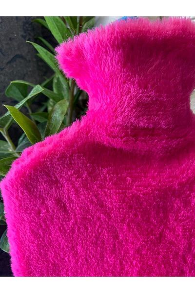BAZNADESİGN Pink Plush Hot Water Bag