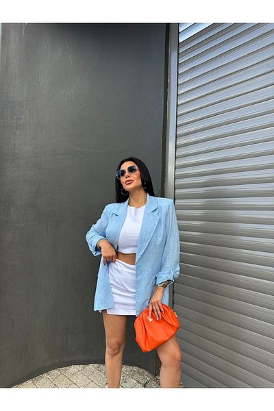 ZF BUTİK Gefaltete Leinenjacke - Relaxed Fit