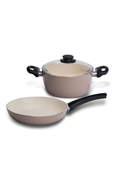 Cem Ceramic Pot and Pan Set - Natural