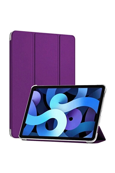 Smart Tech Ipad 2 3  4 Uyumlu Smart Cover Arkası Şeffaf Tablet Kılıfı Mor