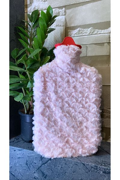 BAZNADESİGN Patterned Pink Hot Water Bag