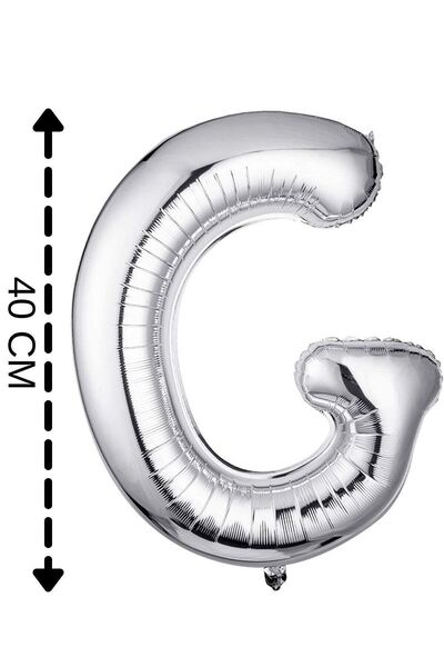 Gold Cake بالون فويل فضي اللون 40 سم - هيليوم حرف G كعك ذهبي