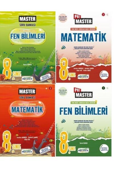 Okyanus Yayınları Okyanus 8. Sınıf Sayısal Pre Master + Master Soru Seti Yeni...