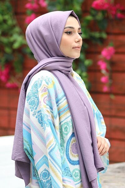 Organic Scarfs Model de șal Kraş Cazz din bumbac lavandă