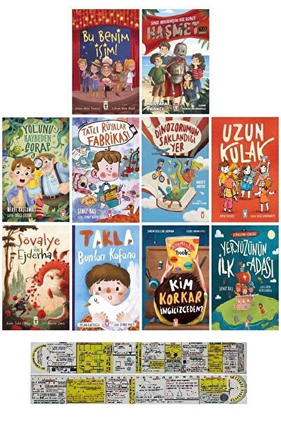 Timaş Çocuk İlkokul Okuma Kitapları 1. 2. Sınıf (6-7 Yaş) 10 Kitap Set / Mert...