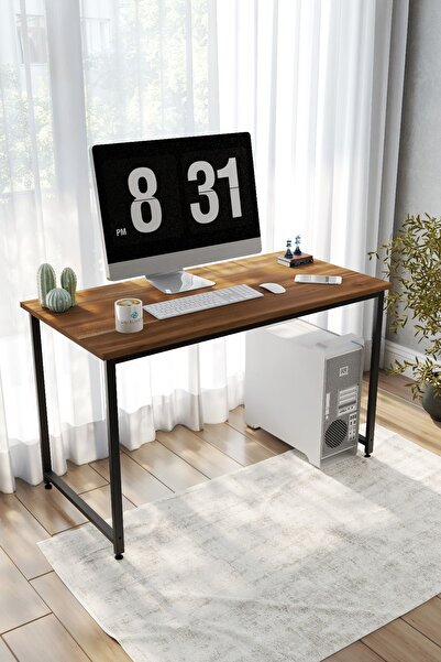 Durusilya Mobilya Çalışma Masası , Bilgisayar Masası , Ofis Masası , 120x60 - Ceviz