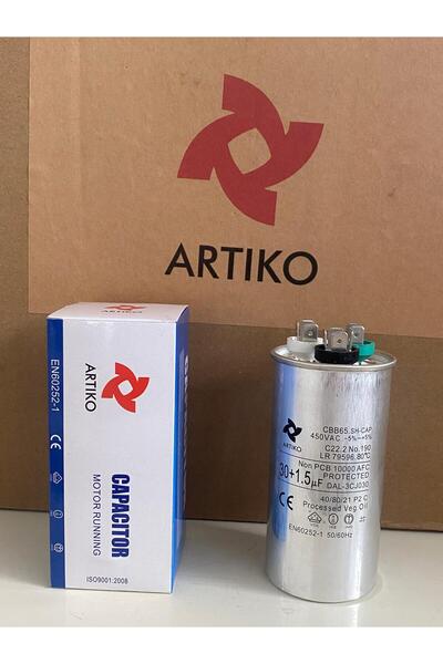Artiko Klima Kondansatör 30+1.5 Uf 450 V AC Kapasitör Cbb65