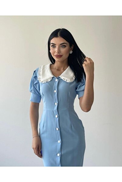 Zilolafashionhouse Bebe Yaka Midi Boy Elbise