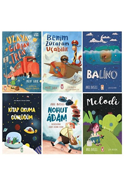 Timaş Çocuk 2-3-4. Sınıf 6'lı Okuma Seti / Uzaya Giden Tren - Benim Zürafam U...