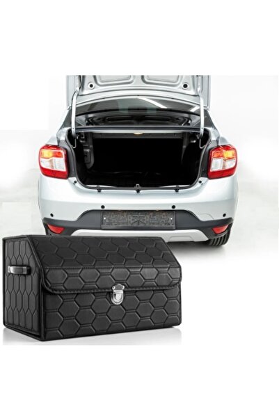 Oto Çizgi Oto Bagaj Organizeri Kapitone Araç Deri Bagaj Kutu Çanta