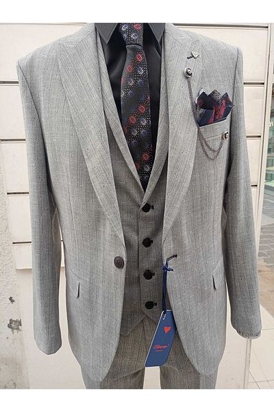 CARPİN Güncüoğlu Vest Single Button Double Slit Slim Fit Suit