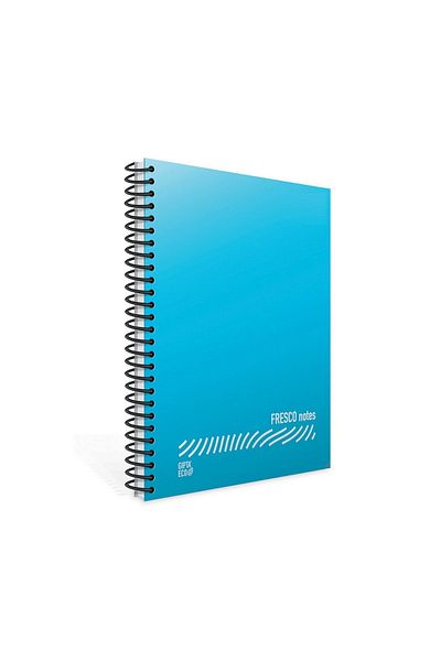 Gıpta Fresco A5 96 Sheets Plastic Cover Spiral Notebook (4945) Checkered Light Blue