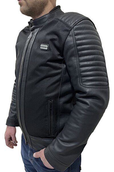 VENOM Deri Ceket Blade Fileli (KALIPLAR DARDIR BİR BEDEN BÜYÜK SİPARİŞ VERİNİZ)