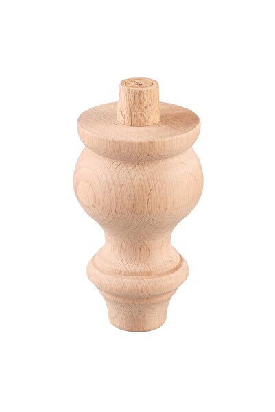 Genel Markalar Torna Ahşap Ayak Komidin Dresuar Koltuk Ayağı Desenli 7x7x10 C...