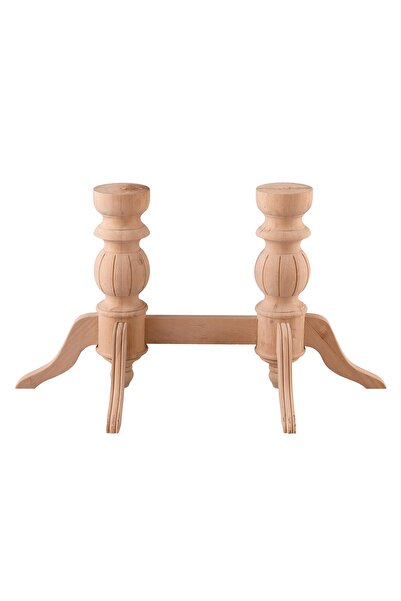 ALTIN İŞ Ahtapot Çiftli Ahşap Masa Ayağı Torna Ayak 20x20x72 Cm