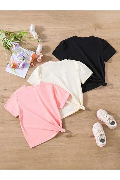 DAXİS Sportwear Company Set de 3 tricouri imprimate pentru fete