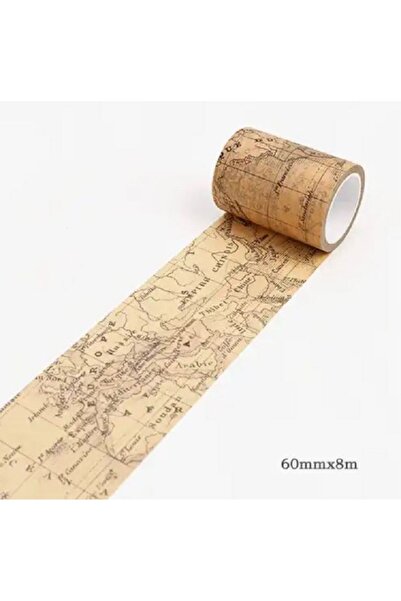 SF SCRAPBOOK KIRTASİYE Scrapbook Washi Journal Harita Sticker Rulo Pet Sticke...