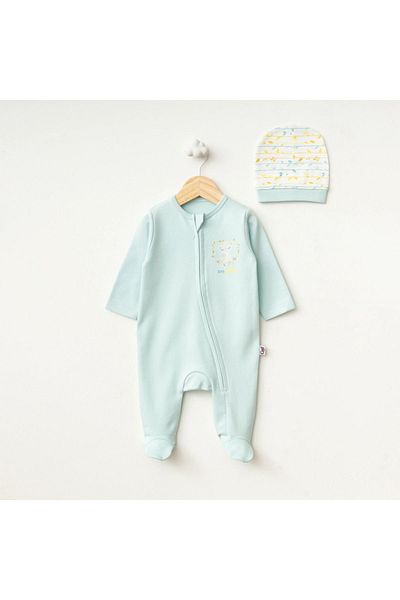 Crazy Baby Pure Love Jumpsuit Hat - With Booties