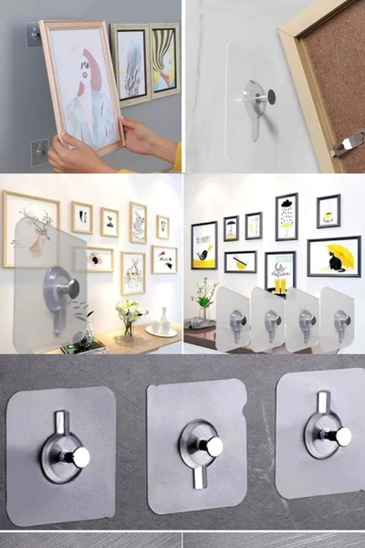 AfterTimes Duvara Zarar Vermeden Çivisiz 1 Adet Yapışkanlı Tablo Asacağı