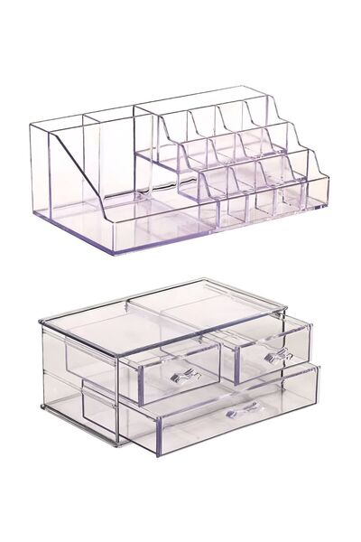 Vivart Set organizator de machiaj cu 3 sertare - Organizator pentru pensule