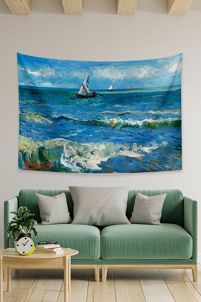 Vagonik Van Gogh Seascape - Μοκέτα με κάλυμμα Duar