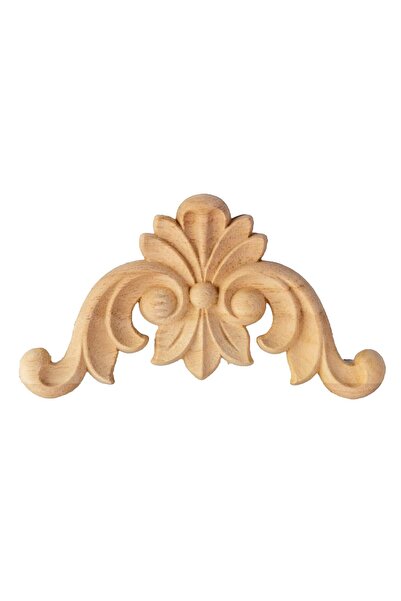 ALTIN İŞ Köşe Aplik Dekoratif Aksesuar Boyanabilir Işlemeli Ahşap 8x8x1 Cm Oka16