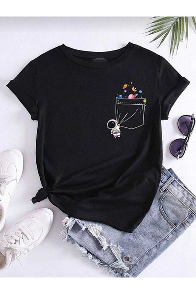 Pink Sky Μπλουζάκι Unisex Astronaut Oversize - Εκτυπωμένο