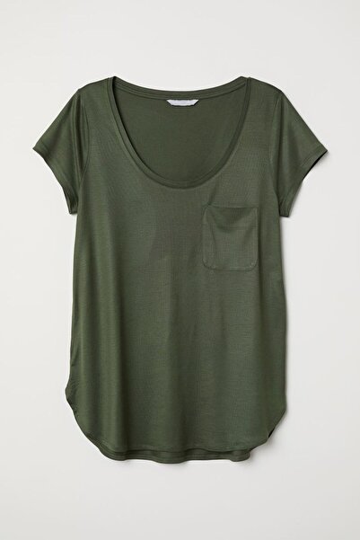 NEWLAKER Υπερμεγέθη μπλουζάκι ζέρσεϊ με λεπτομέρεια στην μπροστινή τσέπη